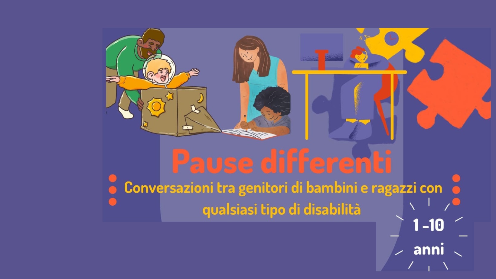 Pause differenti – Conversazioni tra genitori di bambini e ragazzi con qualsiasi tipo di disabilità